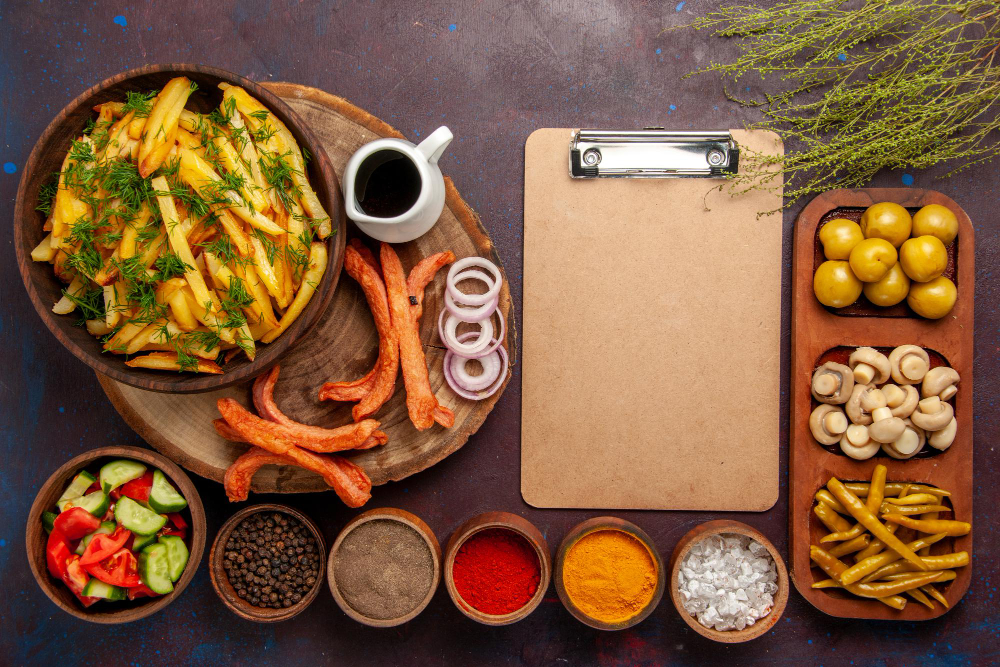 طراحی منوی فست فود